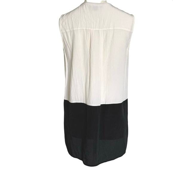 Vince Womens Size S 100% Silk Button Down Colorblock Sleeveless Top - Picture 2 of 6